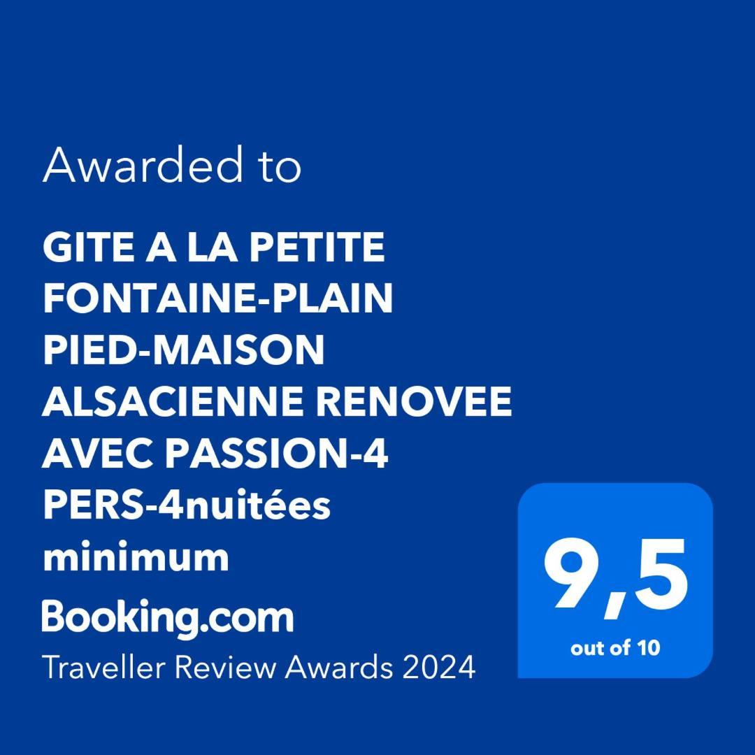 GITE A LA PETITE FONTAINE-PLAIN PIED-MAISON ALSACIENNE RENOVEE AVEC PASSION-4 PERS-4nuitées minimum Langensoultzbach Chambre photo